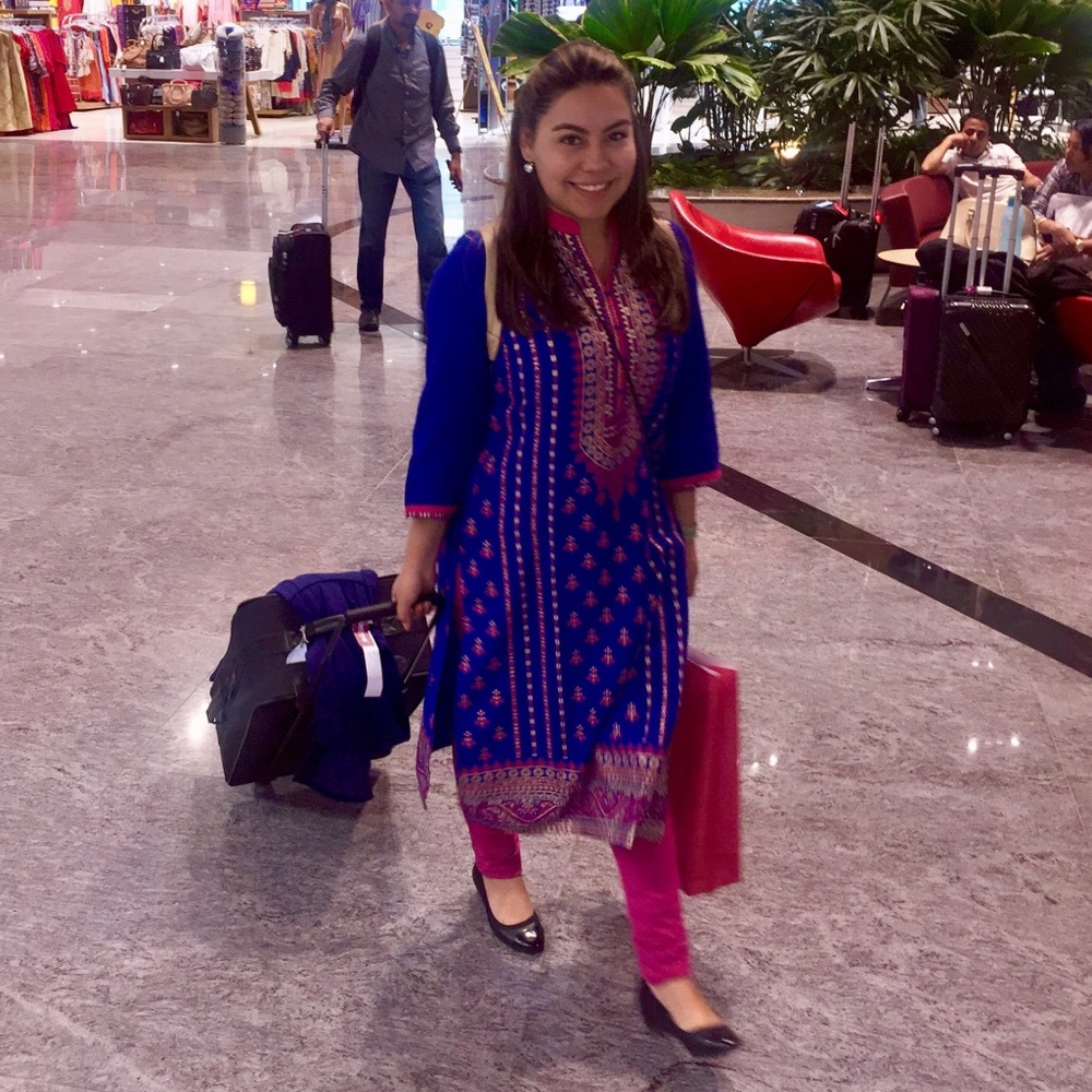 Beautiful Indian cotton printed Kurti w/ leggings